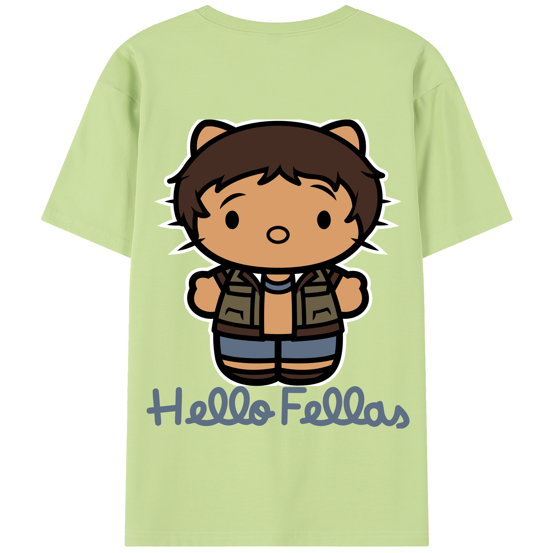 （画像用） Hello Kitty ハローキティ 綿100％半袖Tシャツ（背面プリント）